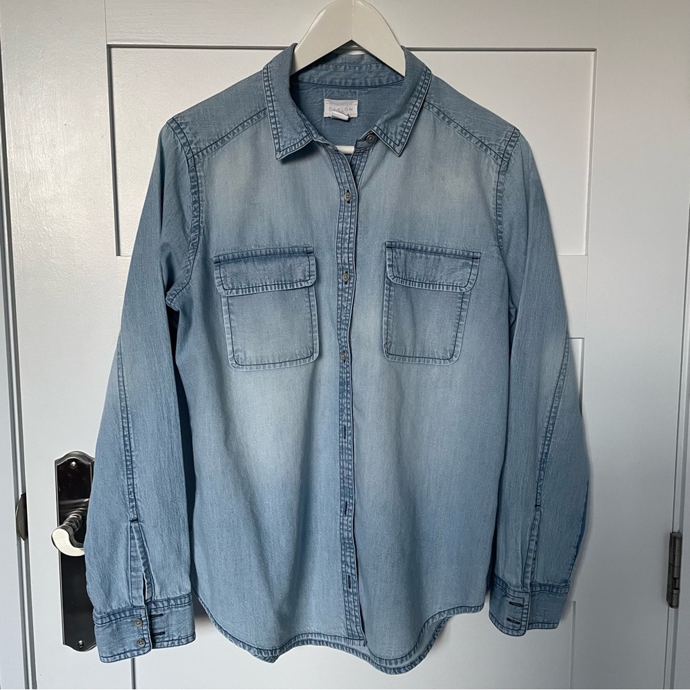 Light Blue Denim Shirt by Caslon